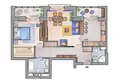 Mieszkanie 2 pokoi 68 m² Mińsk, Białoruś