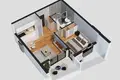 Piso independiente 2 habitaciones 38 m² Petrovac, Montenegro