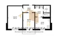 2 room apartment 53 m² Zhabinka, Belarus