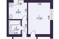 1 room apartment 37 m² Lahojsk, Belarus