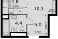 Kawalerka 1 pokój 27 m² Moskwa, Rosja