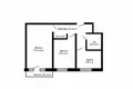 2 room apartment 44 m² Minsk, Belarus