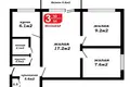 3 room apartment 50 m² Minsk, Belarus