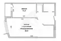 Wohnung 2 zimmer 51 m² Muchaviecki sielski Saviet, Belarus
