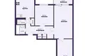 Appartement 3 chambres 62 m² Salihorsk, Bélarus