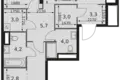 Wohnung 3 zimmer 82 m² Moskau, Russland