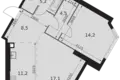 Mieszkanie 2 pokoi 61 m² Moskwa, Rosja