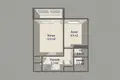 Квартира 1 комната 29 м² Минск, Беларусь