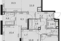 Квартира 4 комнаты 91 м² Москва, Россия