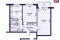2 room apartment 47 m² Salihorsk, Belarus