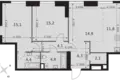 Квартира 3 комнаты 79 м² Москва, Россия