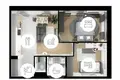 2 room apartment 50 m² Kommunarka, Russia