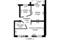 2 bedroom apartment 71 m² Minsk, Belarus