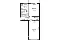 2 bedroom apartment 48 m² Minsk, Belarus