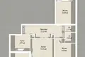 3 room apartment 62 m² Barysaw, Belarus