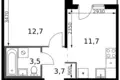 1 room apartment 34 m² Leninsky District, Russia