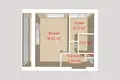 Квартира 1 комната 35 м² Минск, Беларусь
