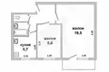 Квартира 2 комнаты 42 м² Малорита, Беларусь