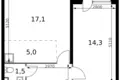 2 room apartment 50 m² Sapronovo, Russia
