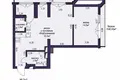 Квартира 2 комнаты 57 м² Минск, Беларусь