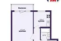 1 room apartment 32 m² Minsk, Belarus