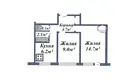Appartement 2 chambres 39 m² Baranavitchy, Bélarus