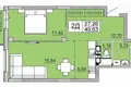 2 room apartment 50 m² Minsk, Belarus