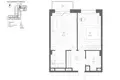 Квартира 1 комната 48 м² Москва, Россия