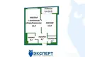 Квартира 2 комнаты 44 м² Минск, Беларусь