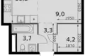 Estudio 1 habitación 33 m² Moscú, Rusia