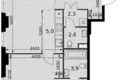 Mieszkanie 2 pokoi 56 m² Moskwa, Rosja