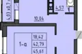 Apartamento 1 habitación 50 m² Muchaviecki sielski Saviet, Belarús