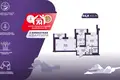 2 room apartment 55 m² Minsk, Belarus