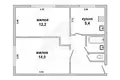 2 room apartment 41 m² Kobryn, Belarus