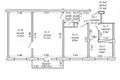 3 room apartment 57 m² Minsk, Belarus