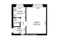 1 bedroom apartment 30 m² Minsk, Belarus