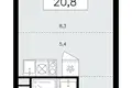 Квартира 1 комната 21 м² район Коммунарка, Россия