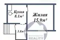 1 room apartment 28 m² Baranavichy, Belarus