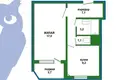 Квартира 1 комната 38 м² Минск, Беларусь