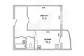 Apartamento 1 habitación 42 m² Muchaviecki sielski Saviet, Belarús