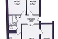 4 room apartment 63 m² Viliejka, Belarus