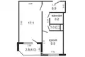 1 bedroom apartment 38 m² Minsk, Belarus