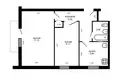 2 bedroom apartment 42 m² Minsk, Belarus