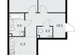 Apartamento 3 habitaciones 64 m² Kommunarka, Rusia