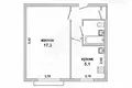 1 room apartment 28 m² Brest, Belarus