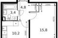 Appartement 1 chambre 34 m² Leninsky District, Russie