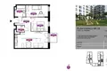 Appartement 3 chambres 63 m² Lodz, Pologne