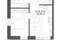 2 room apartment 37 m² Vilnius, Lithuania