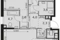 3 room apartment 64 m² Moscow, Russia