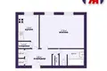 Apartamento 1 habitación 39 m² Saligorsk, Belarús